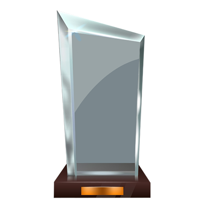 Glass award plaque