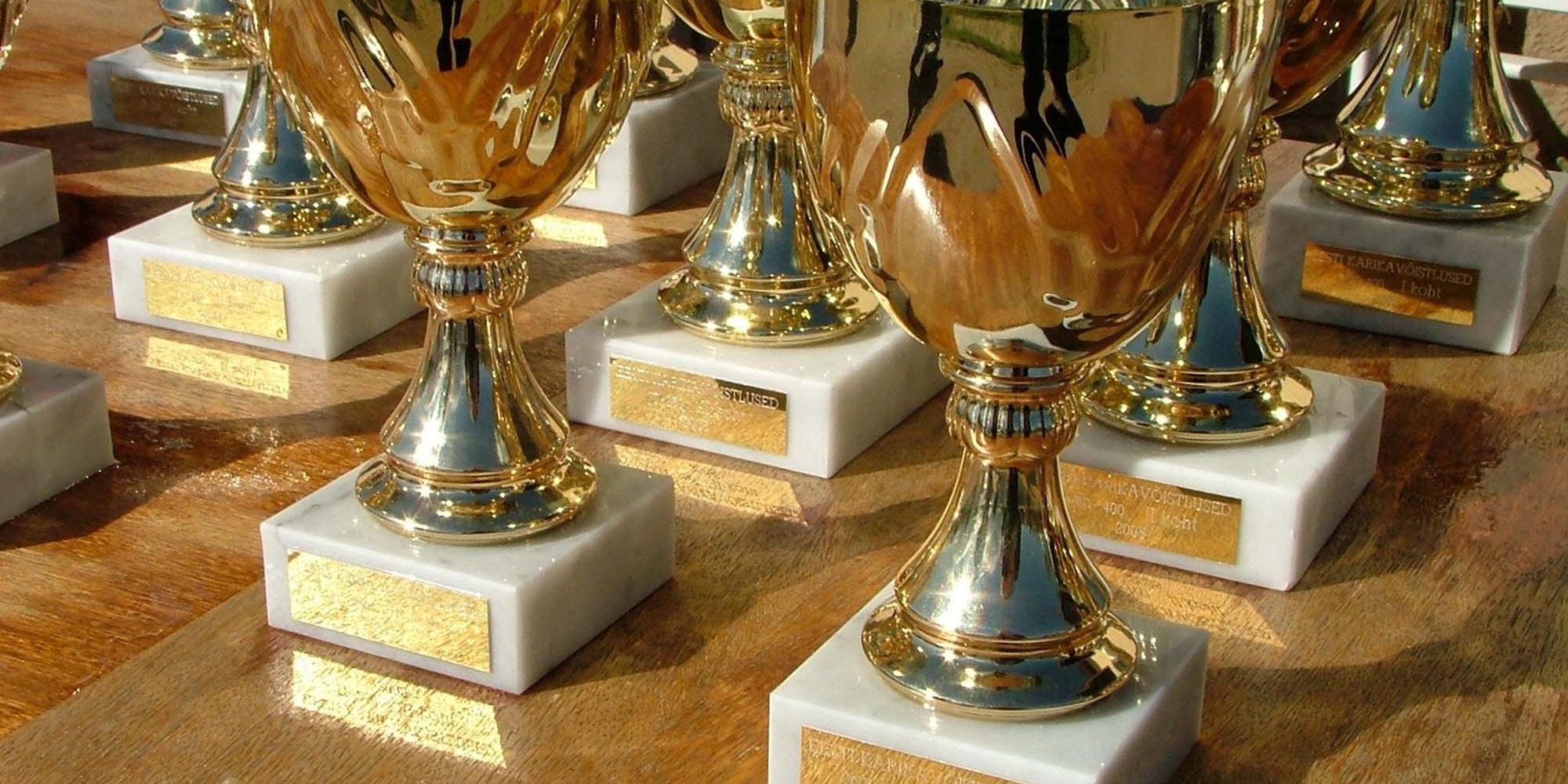 Trophies with engravings